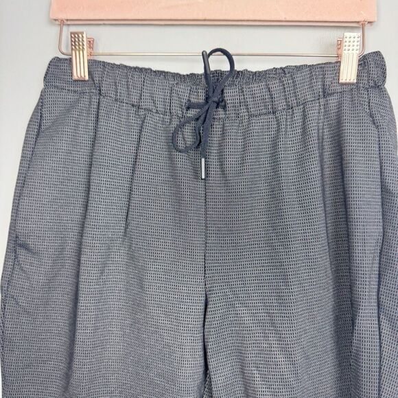 RACHEL ZOE | Drawstring Black & White Mini Plaid Print Pants Women’s Size 6 - Picture 3 of 10